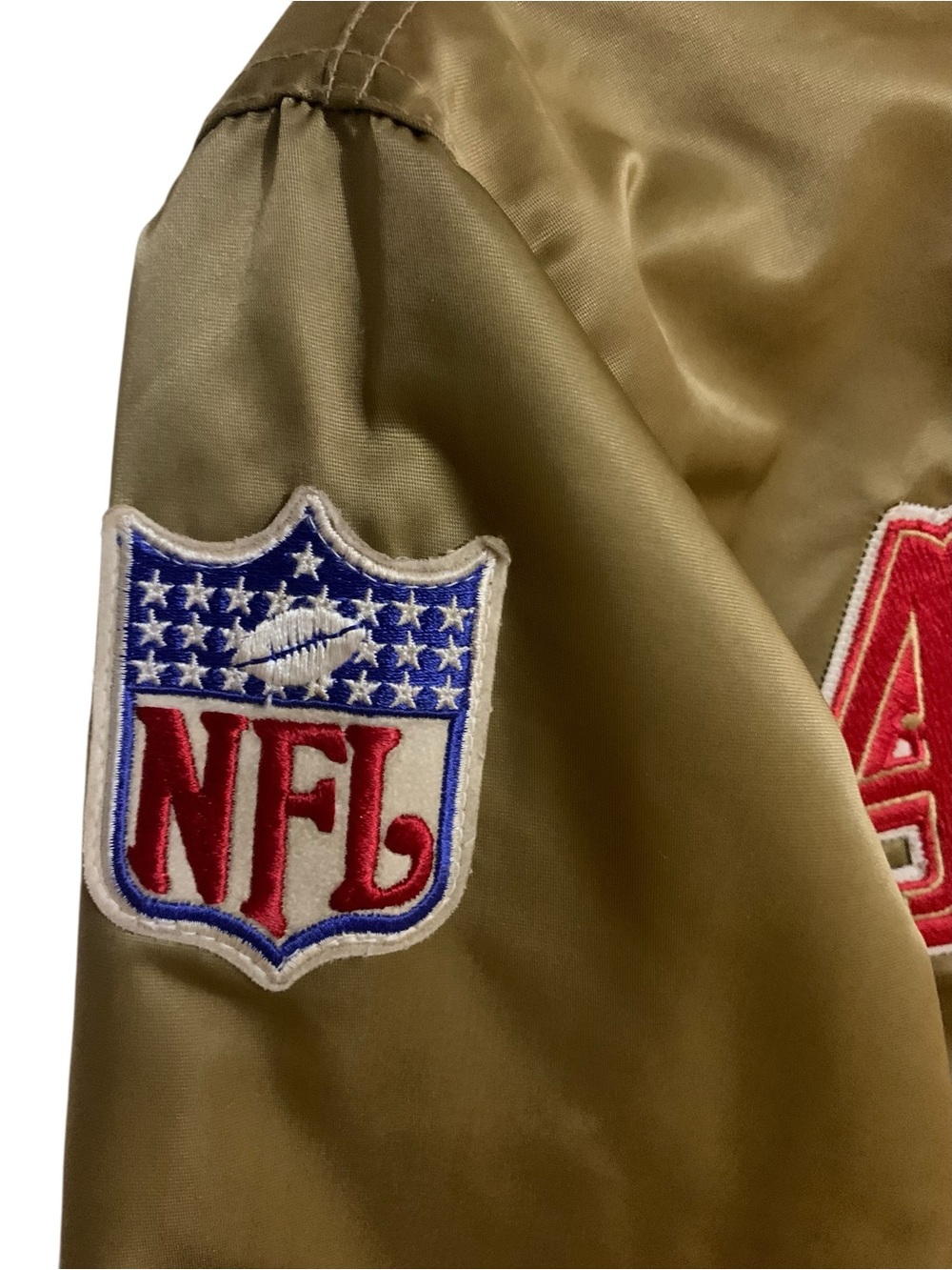 Vintage 90’s San Francisco 49ers Gold  Starter Jacket Satin Shiny NFL Size Small - Picture 5 of 11